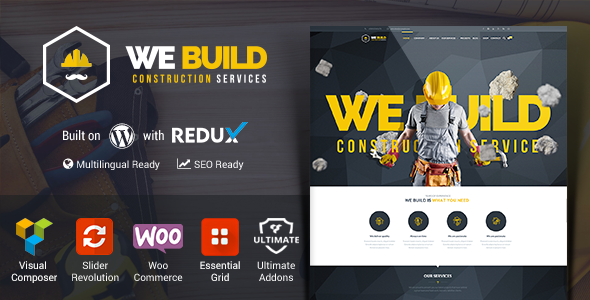 We Build Preview Wordpress Theme - Rating, Reviews, Preview, Demo & Download