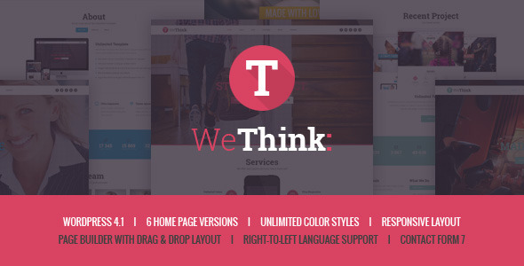 We Think Preview Wordpress Theme - Rating, Reviews, Preview, Demo & Download