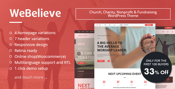 WeBelieve Preview Wordpress Theme - Rating, Reviews, Preview, Demo & Download