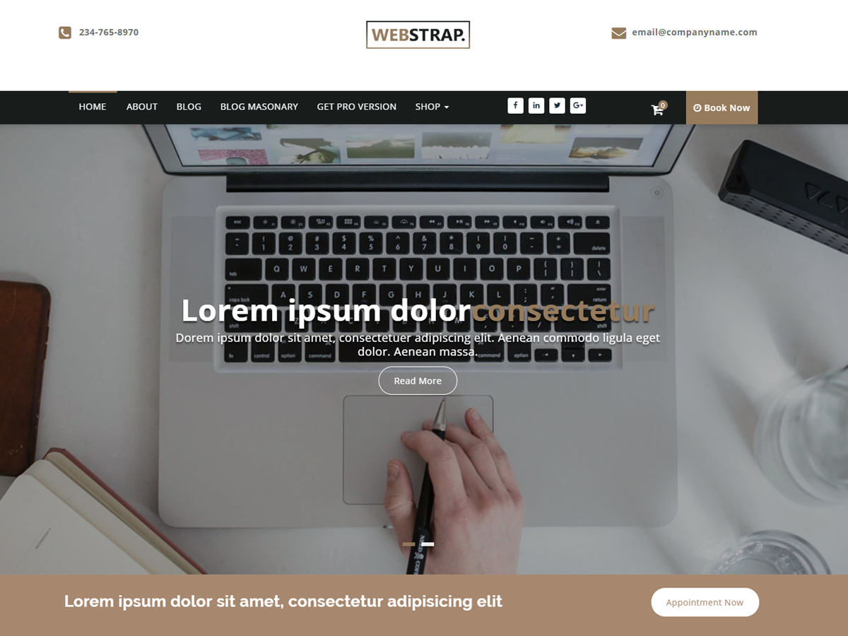 Webstrap Preview Wordpress Theme - Rating, Reviews, Preview, Demo & Download
