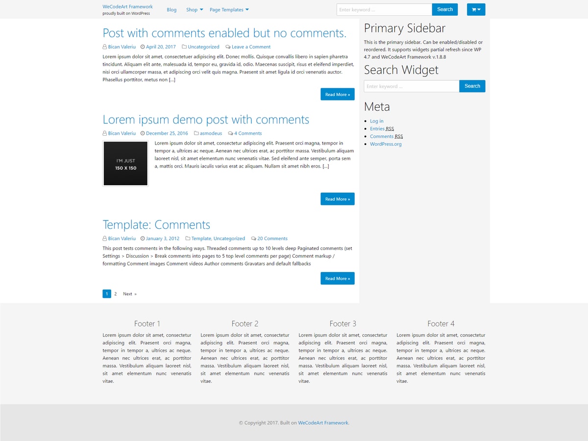 WeCodeArt Preview Wordpress Theme - Rating, Reviews, Preview, Demo & Download