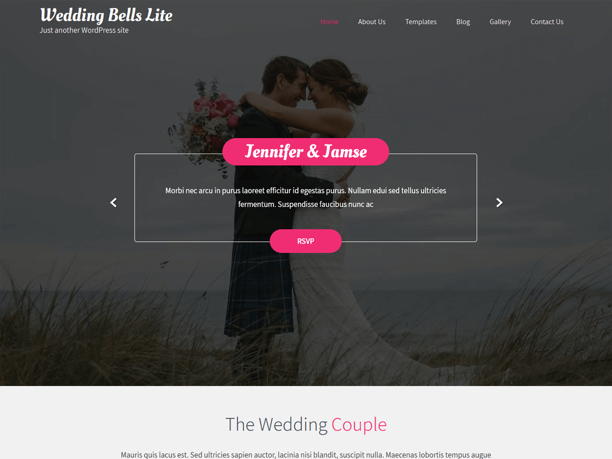 Wedding Bells Preview Wordpress Theme - Rating, Reviews, Preview, Demo & Download