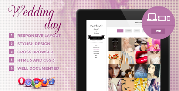 Wedding Day Preview Wordpress Theme - Rating, Reviews, Preview, Demo & Download