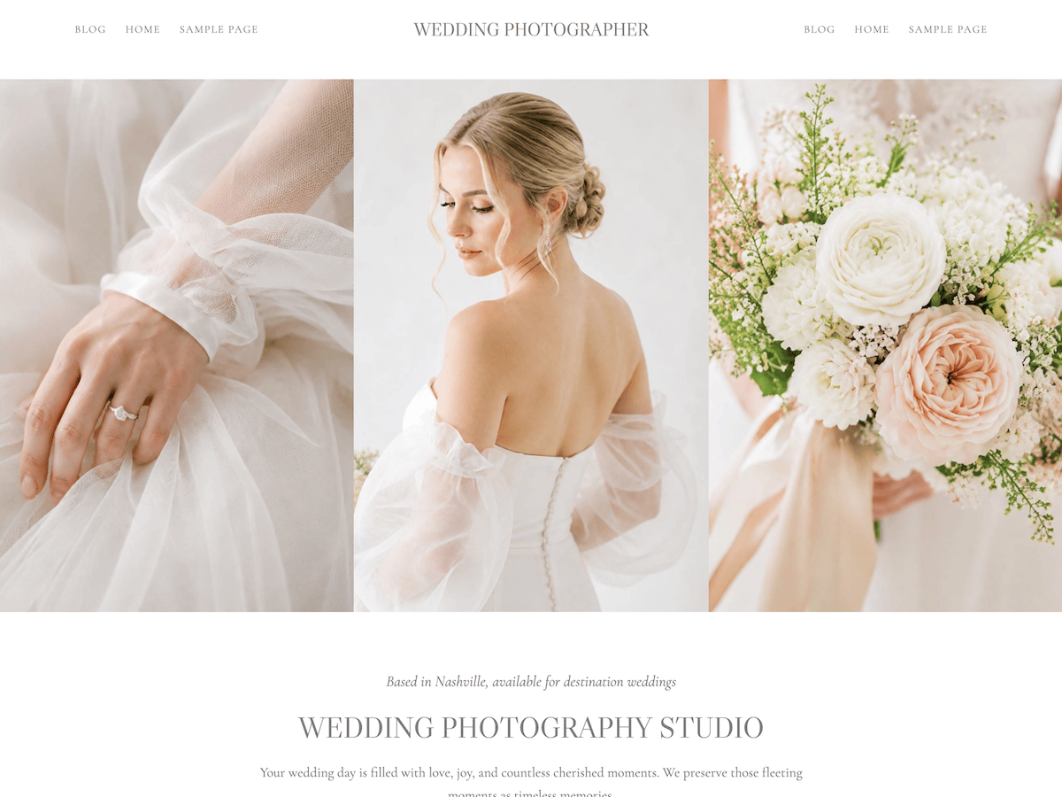 Wedding Photographer Preview Wordpress Theme - Rating, Reviews, Preview, Demo & Download