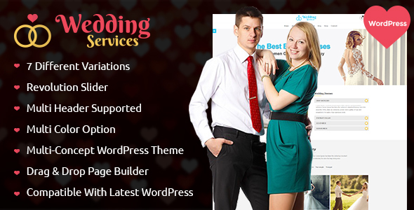 Wedding Services Preview Wordpress Theme - Rating, Reviews, Preview, Demo & Download