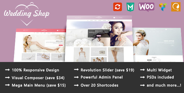 Wedding Shop Preview Wordpress Theme - Rating, Reviews, Preview, Demo & Download