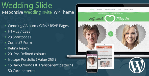 Wedding Slide Preview Wordpress Theme - Rating, Reviews, Preview, Demo & Download