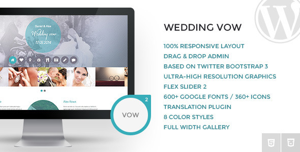 Wedding Vow Preview Wordpress Theme - Rating, Reviews, Preview, Demo & Download