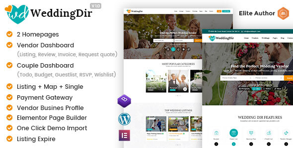 WeddingDir Preview Wordpress Theme - Rating, Reviews, Preview, Demo & Download