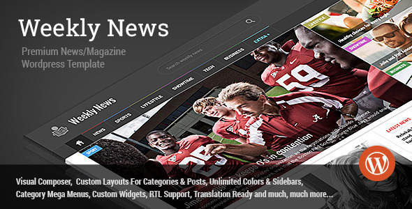 Weekly News Preview Wordpress Theme - Rating, Reviews, Preview, Demo & Download