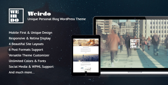 Weirdo Preview Wordpress Theme - Rating, Reviews, Preview, Demo & Download
