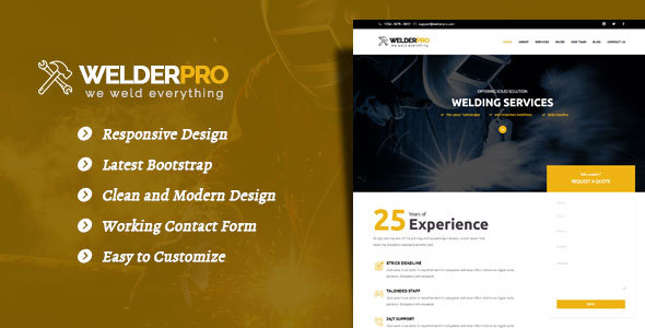 Welder Pro Preview Wordpress Theme - Rating, Reviews, Preview, Demo & Download
