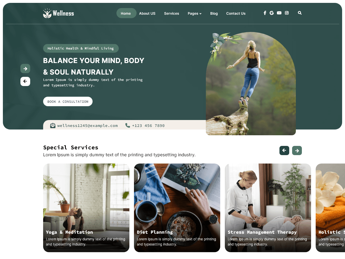 Wellness And Preview Wordpress Theme - Rating, Reviews, Preview, Demo & Download