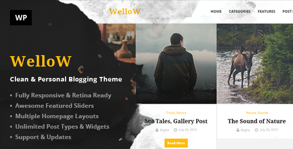 Wellow Preview Wordpress Theme - Rating, Reviews, Preview, Demo & Download