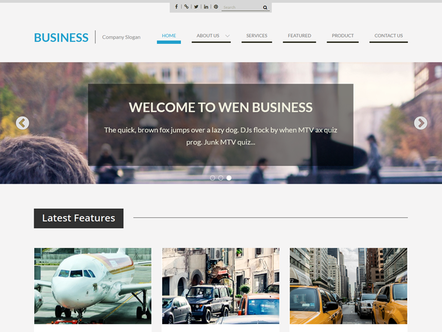 WEN Business Preview Wordpress Theme - Rating, Reviews, Preview, Demo & Download
