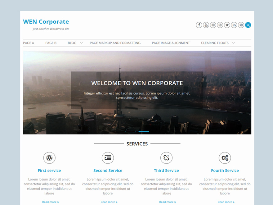 WEN Corporate Preview Wordpress Theme - Rating, Reviews, Preview, Demo & Download