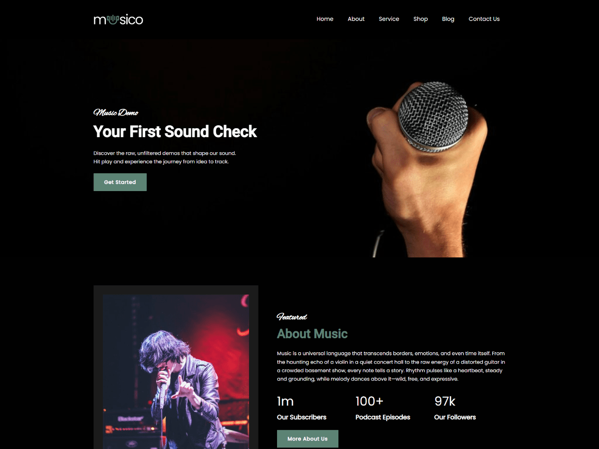 WENS Musico Preview Wordpress Theme - Rating, Reviews, Preview, Demo & Download