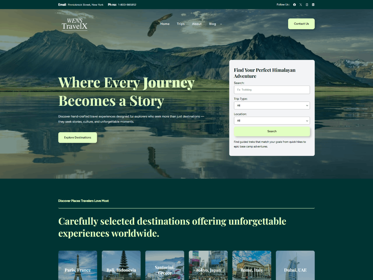 WENS Travelx Preview Wordpress Theme - Rating, Reviews, Preview, Demo & Download