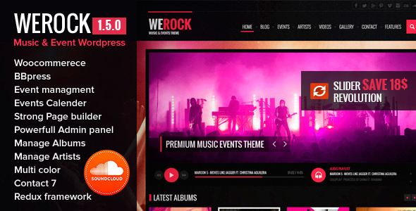 WeRock Multipurpose Preview Wordpress Theme - Rating, Reviews, Preview, Demo & Download