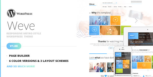 Weve Preview Wordpress Theme - Rating, Reviews, Preview, Demo & Download