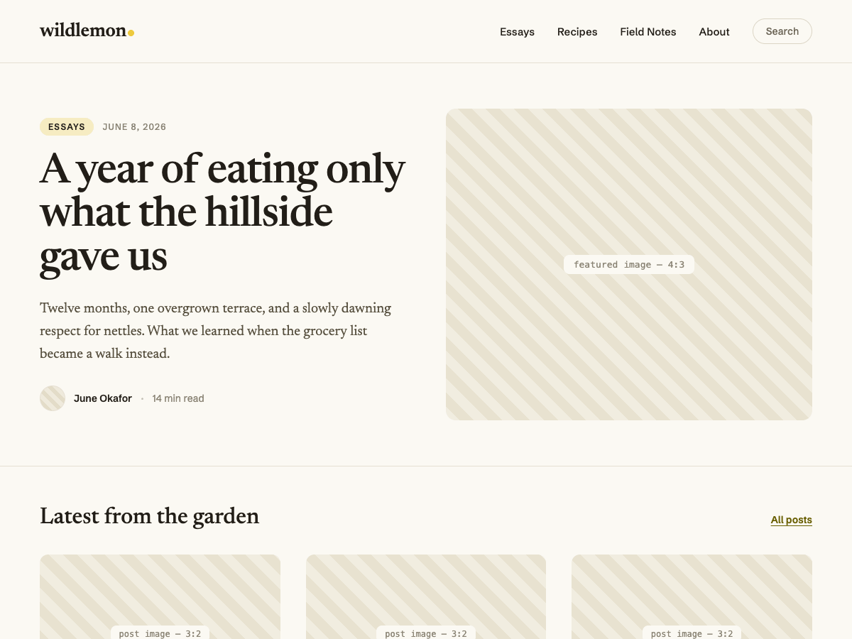 Wild Lemon Preview Wordpress Theme - Rating, Reviews, Preview, Demo & Download