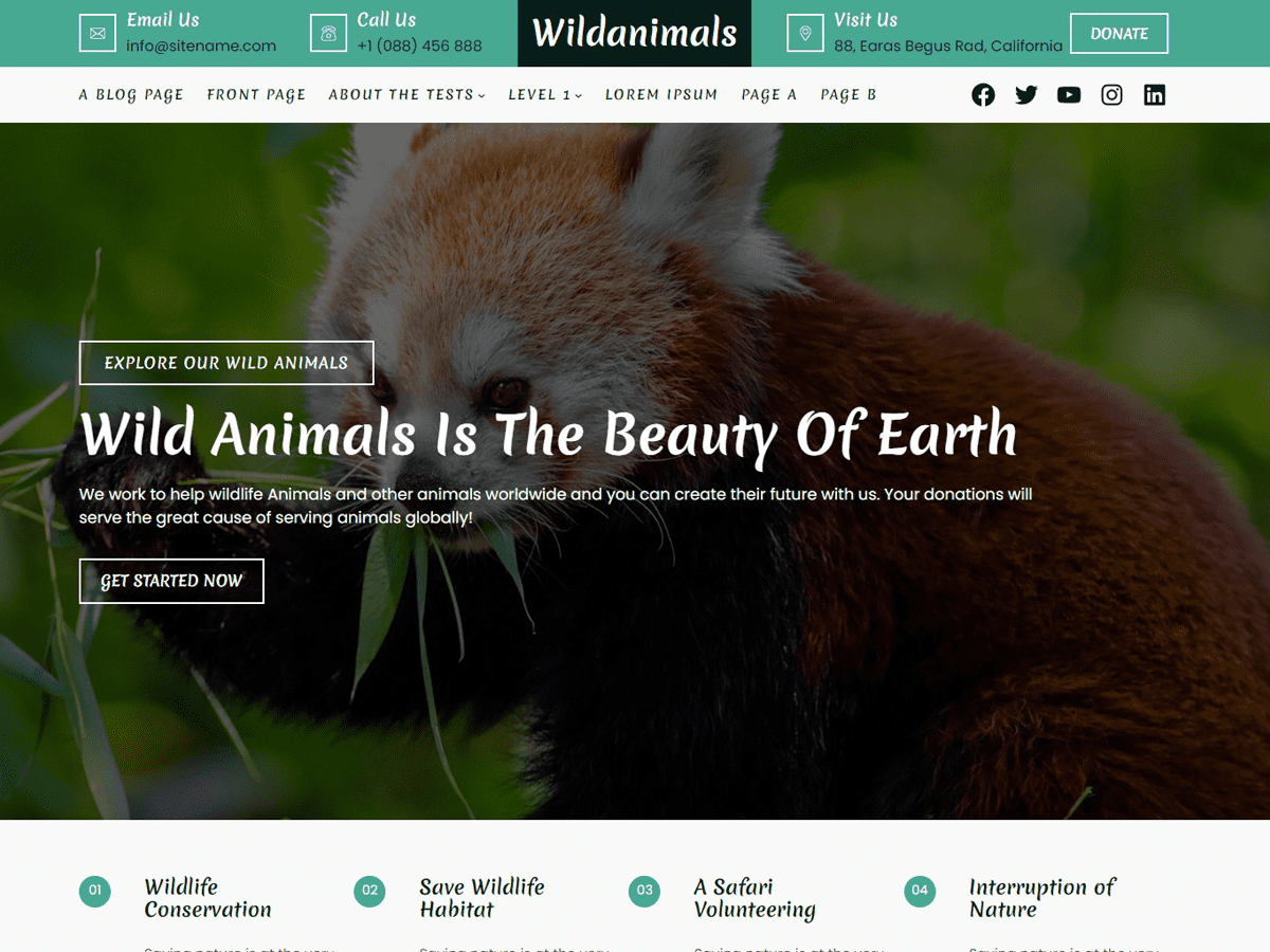 Wildanimals Preview Wordpress Theme - Rating, Reviews, Preview, Demo & Download