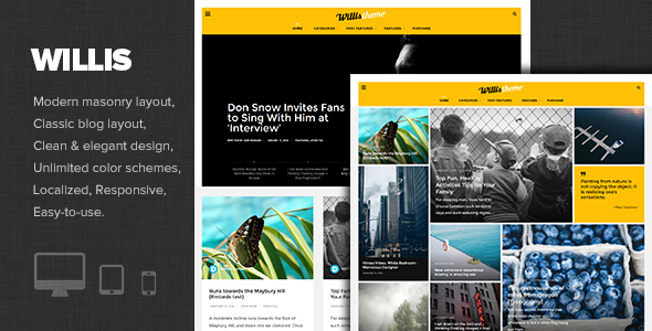 Willis Preview Wordpress Theme - Rating, Reviews, Preview, Demo & Download