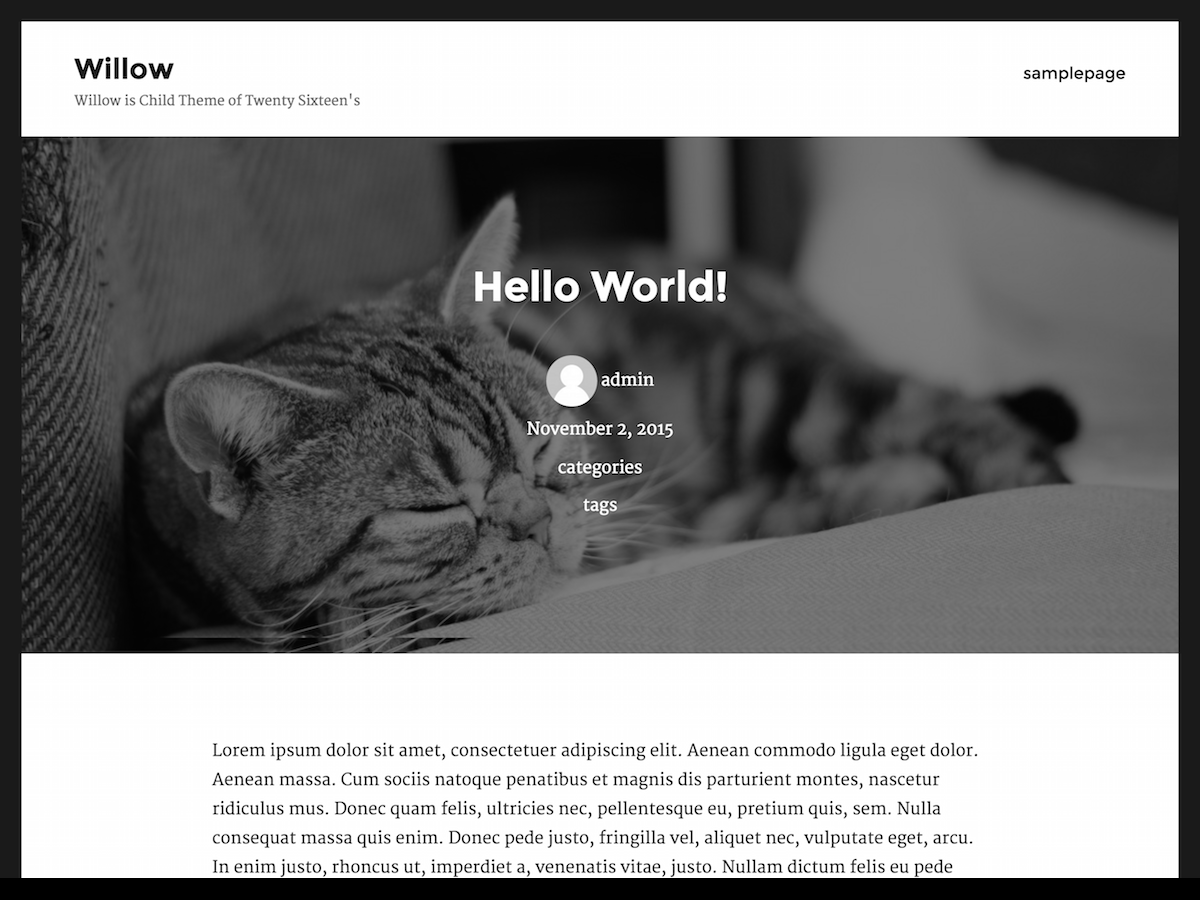 Willow Preview Wordpress Theme - Rating, Reviews, Preview, Demo & Download