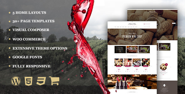 Wine Preview Wordpress Theme - Rating, Reviews, Preview, Demo & Download