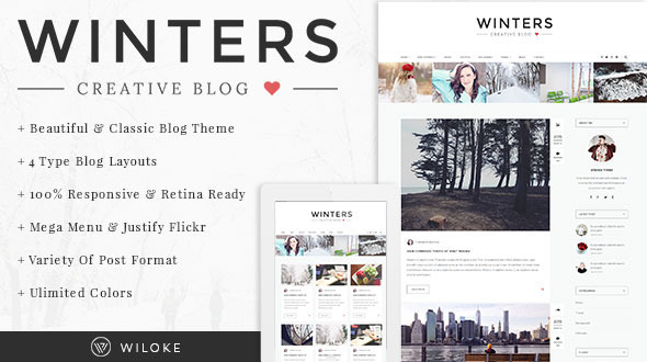 Winters Preview Wordpress Theme - Rating, Reviews, Preview, Demo & Download
