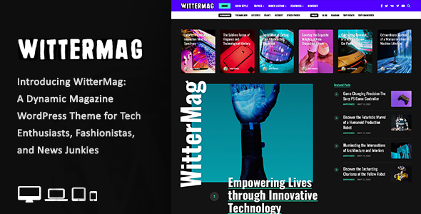 WitterMag Preview Wordpress Theme - Rating, Reviews, Preview, Demo & Download