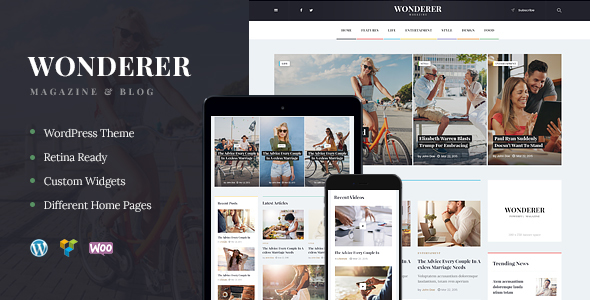 Wonderer Preview Wordpress Theme - Rating, Reviews, Preview, Demo & Download