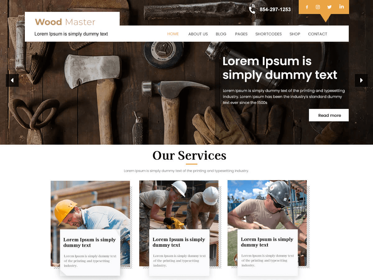 Wood Master Preview Wordpress Theme - Rating, Reviews, Preview, Demo & Download