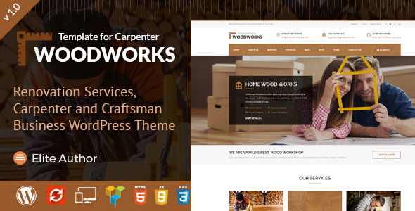 Wood Works Preview Wordpress Theme - Rating, Reviews, Preview, Demo & Download