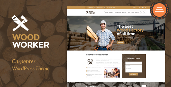 WoodWorker Preview Wordpress Theme - Rating, Reviews, Preview, Demo & Download