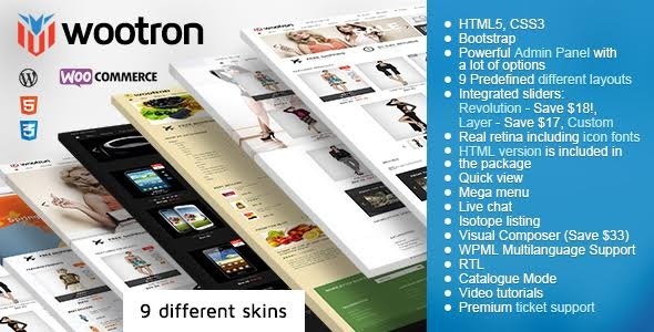 Wootron Preview Wordpress Theme - Rating, Reviews, Preview, Demo & Download
