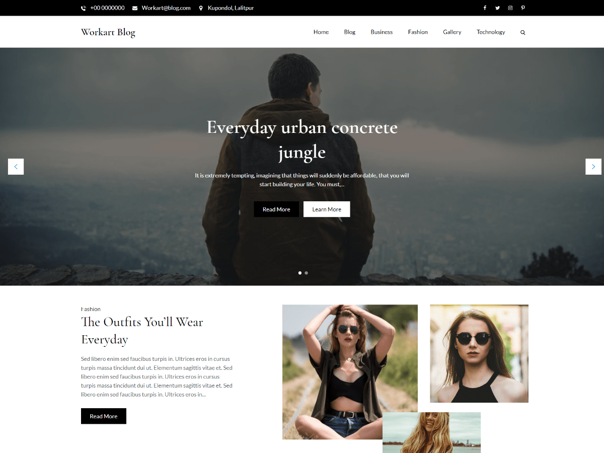 Workart Blog Preview Wordpress Theme - Rating, Reviews, Preview, Demo & Download