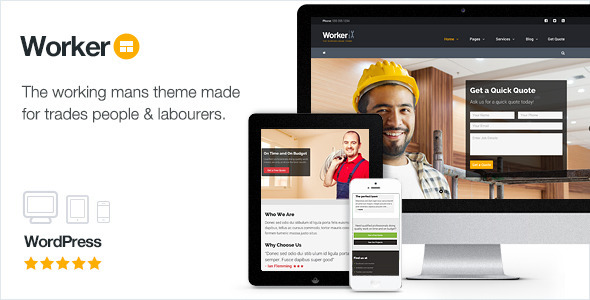 Worker Preview Wordpress Theme - Rating, Reviews, Preview, Demo & Download