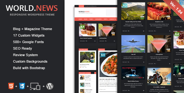 WorldNews Preview Wordpress Theme - Rating, Reviews, Preview, Demo & Download