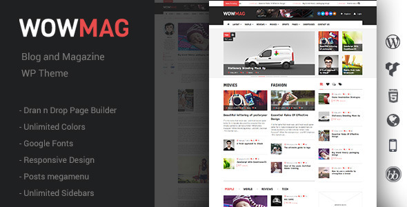WowMag Preview Wordpress Theme - Rating, Reviews, Preview, Demo & Download