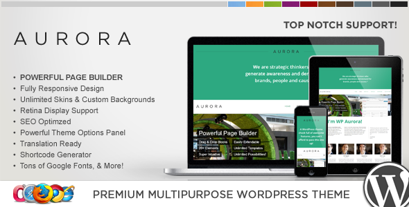 WP Aurora Preview Wordpress Theme - Rating, Reviews, Preview, Demo & Download