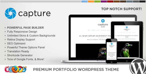 WP Capture Preview Wordpress Theme - Rating, Reviews, Preview, Demo & Download