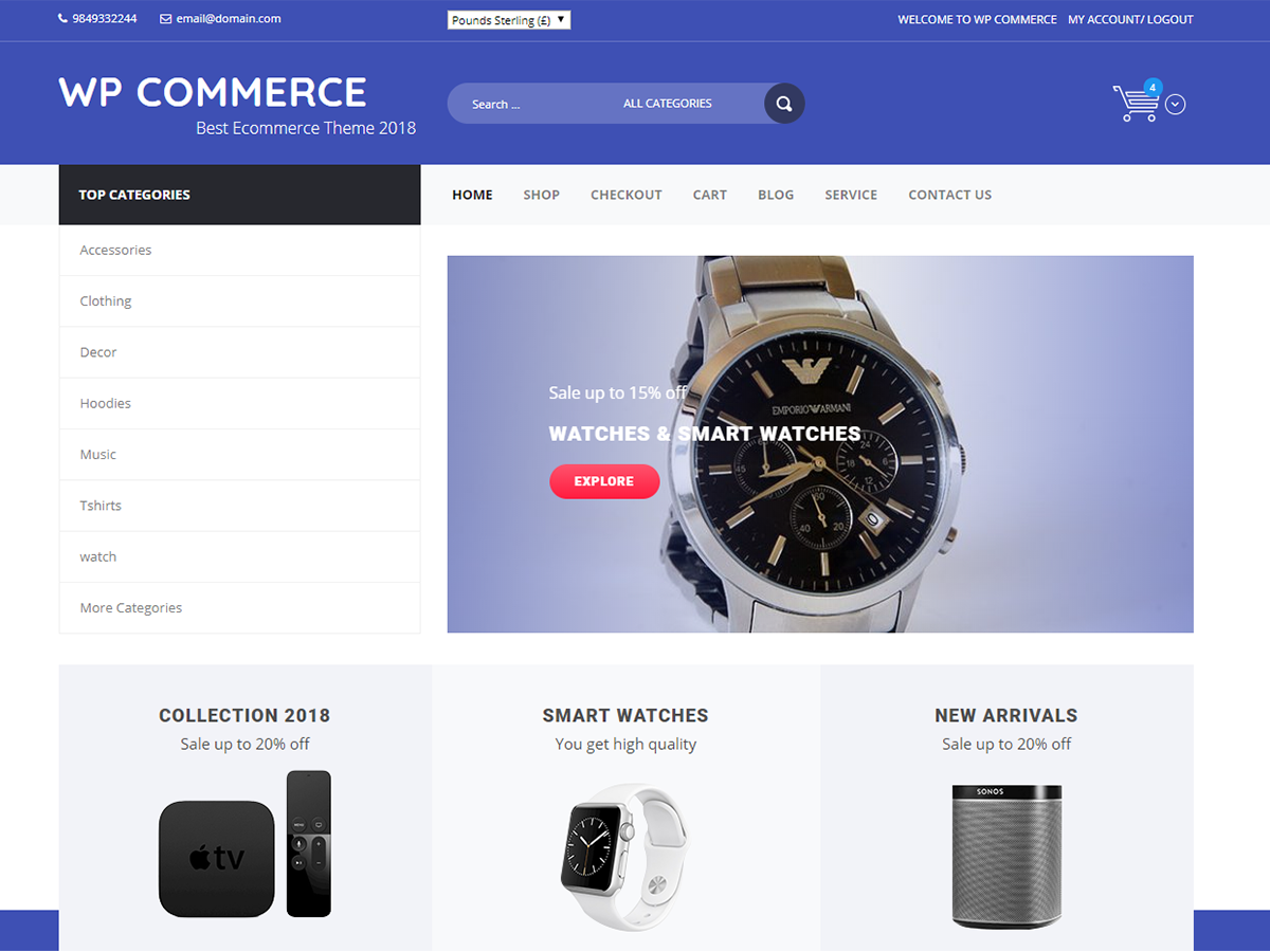 WP Commerce Preview Wordpress Theme - Rating, Reviews, Preview, Demo & Download