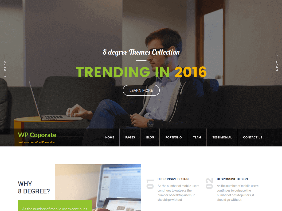 WP Corporate Preview Wordpress Theme - Rating, Reviews, Preview, Demo & Download