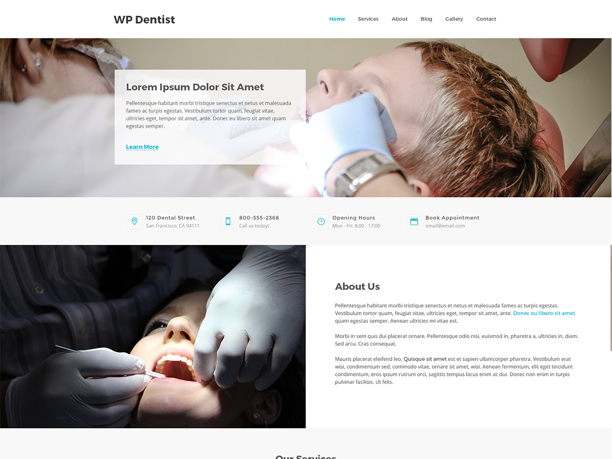 WP Dentist Preview Wordpress Theme - Rating, Reviews, Preview, Demo & Download