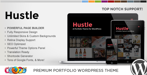 WP Hustle Preview Wordpress Theme - Rating, Reviews, Preview, Demo & Download