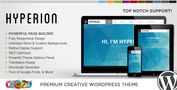 WP Hyperion Preview Wordpress Theme - Rating, Reviews, Preview, Demo & Download