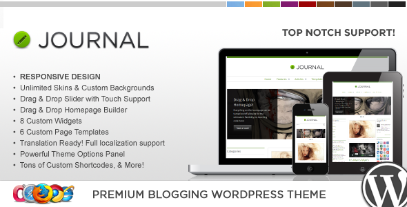WP Journal Preview Wordpress Theme - Rating, Reviews, Preview, Demo & Download