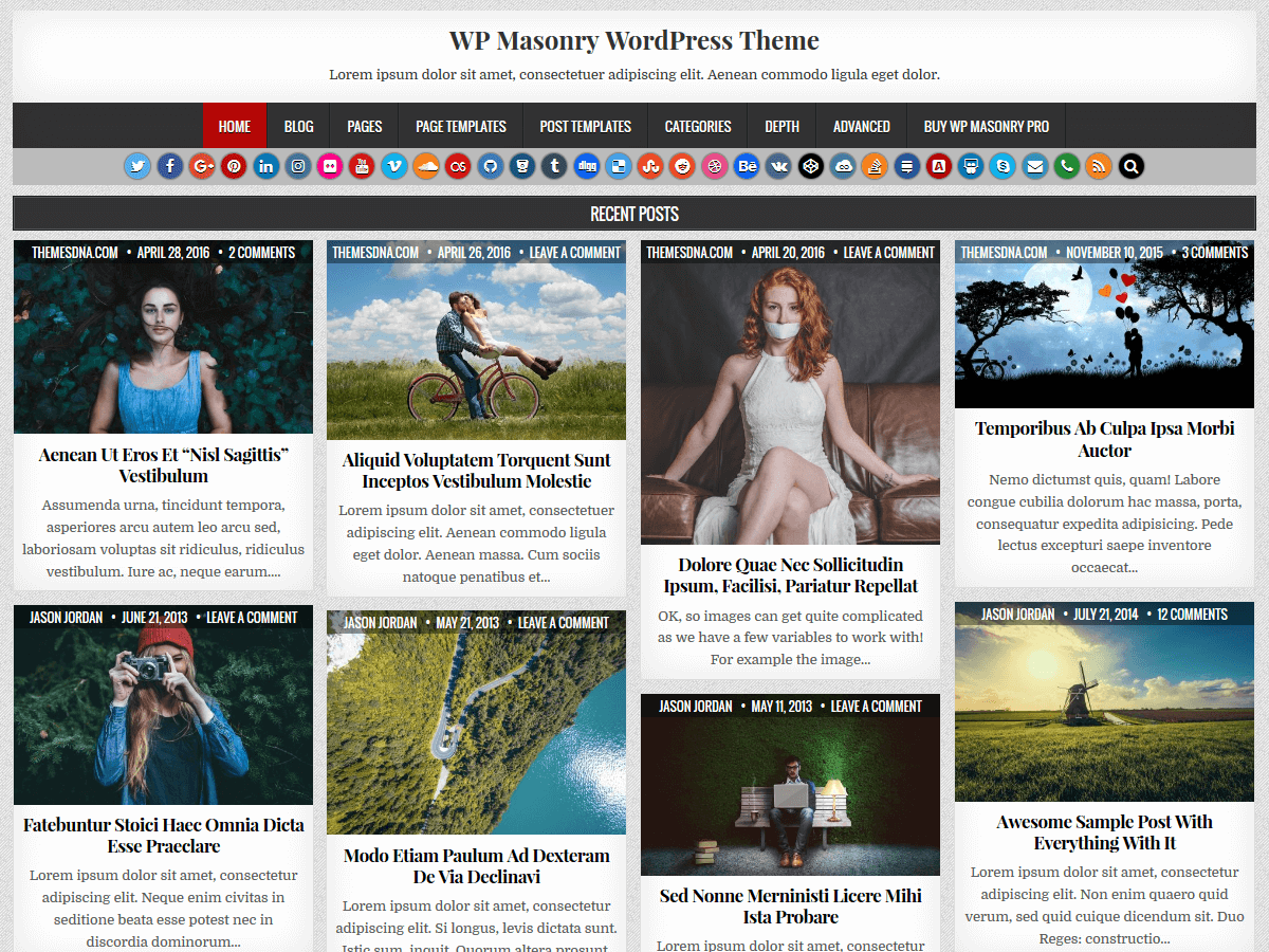 WP Masonry Preview Wordpress Theme - Rating, Reviews, Preview, Demo & Download
