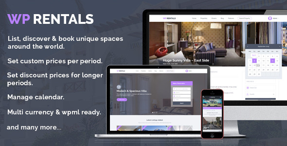 WP Rentals Preview Wordpress Theme - Rating, Reviews, Preview, Demo & Download